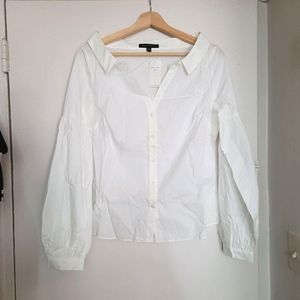 Banana Republic open-collar bishop-sleeve shirt